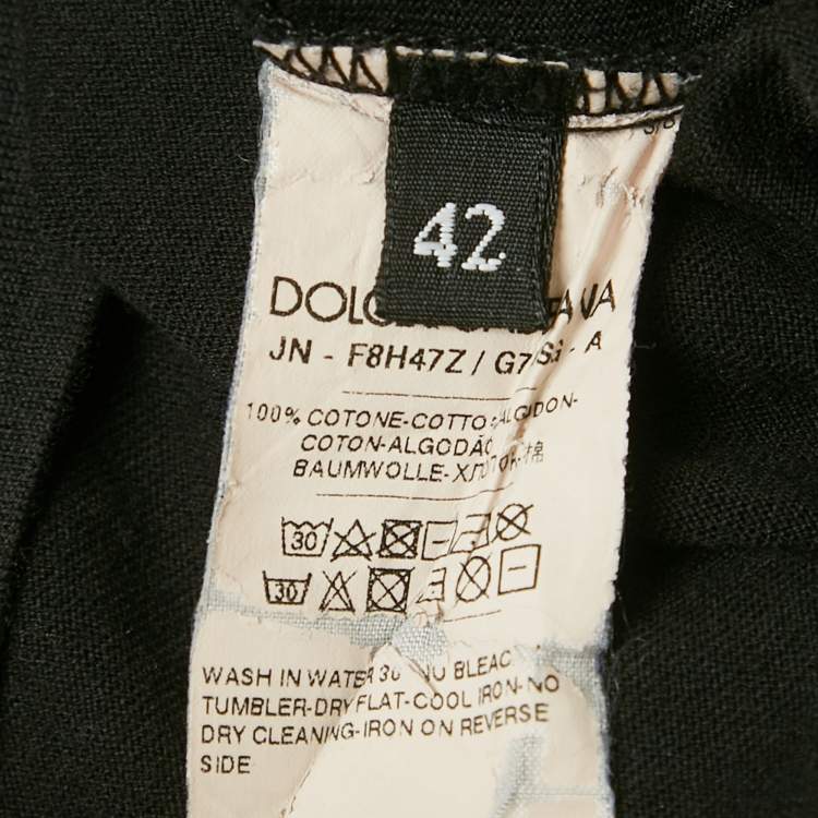Pre Owned Dolce & Gabbana Black Slogan Print Jersey Tank Top M