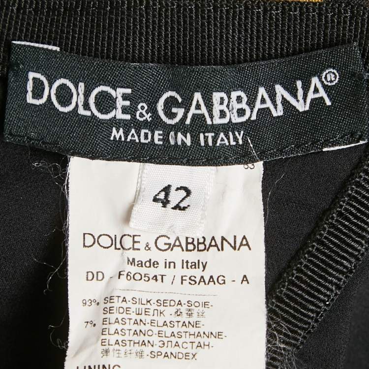 Pre Owned  Dolce & Gabbana Yellow Leopard Print Silk Strapless Ruched Dress M