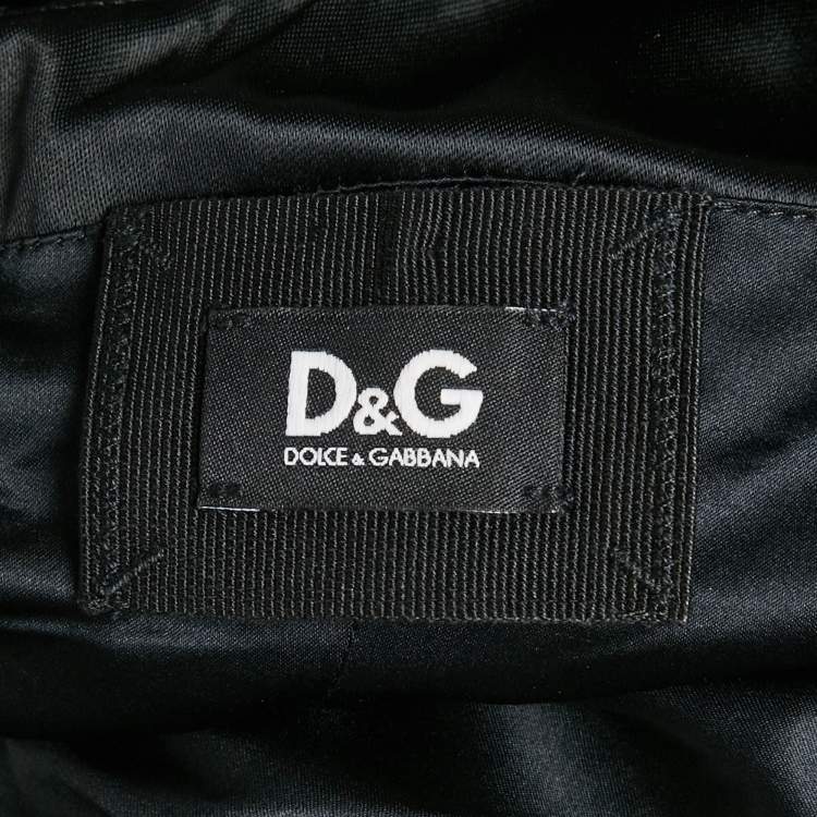 Pre Owned D&G Black Sequin Embellished Tulle Sheath Dress S