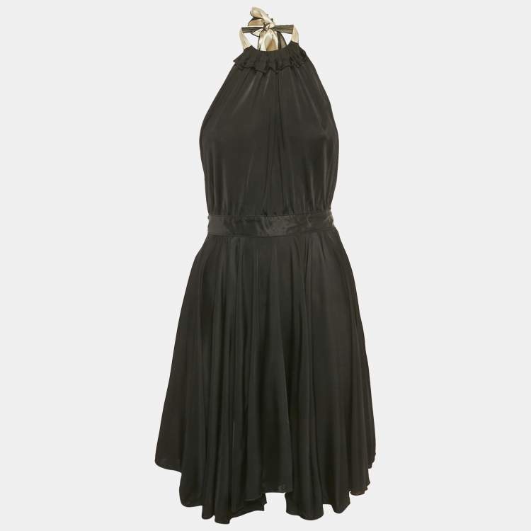 مملوكة مسبقًا D&G Black Jersey Halter Neck Mini Dress S