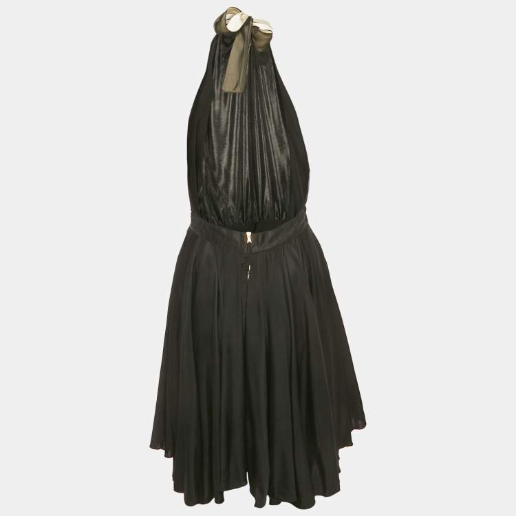 مملوكة مسبقًا D&G Black Jersey Halter Neck Mini Dress S