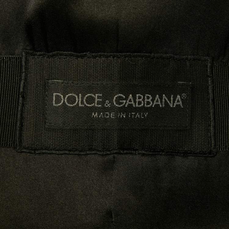 Pre Owned Dolce & Gabbana Grey Pinstripe Blazer & Pant Suit Set S