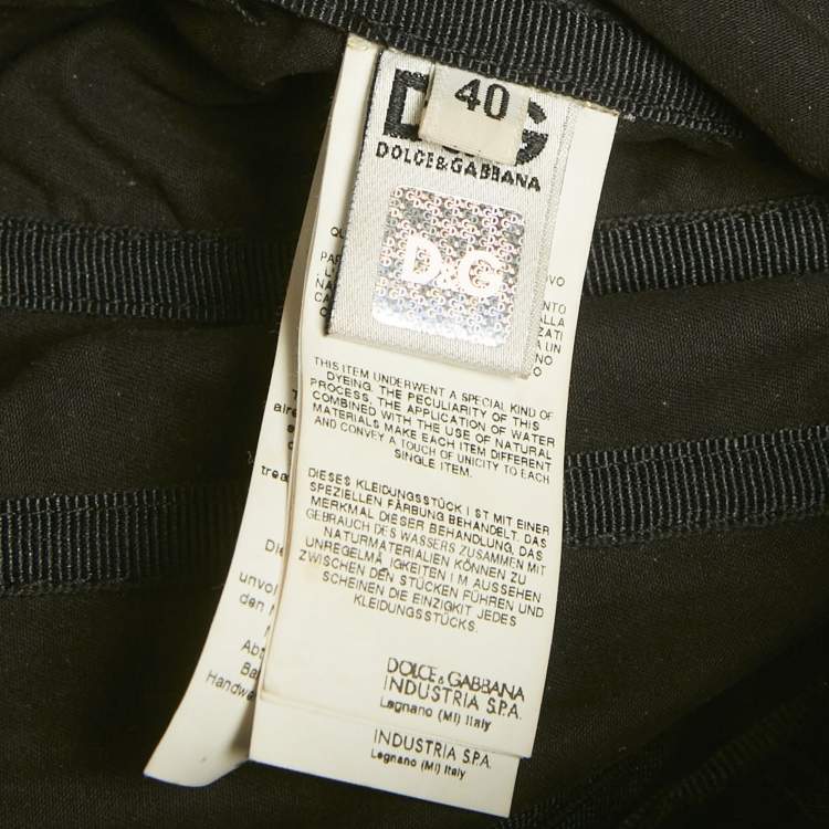 Pre Owned D&G Beige Leather Eyelet Strapless Mini  Dress S