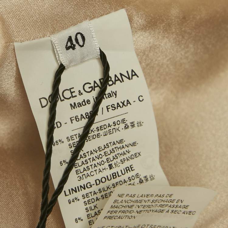 Pre Owned Dolce & Gabbana Pink Gelato Popsicle-Print Silk Charmeuse Dress S