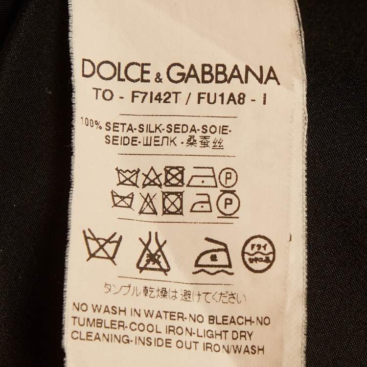 Pre Owned Dolce & Gabbana Black Silk Top S