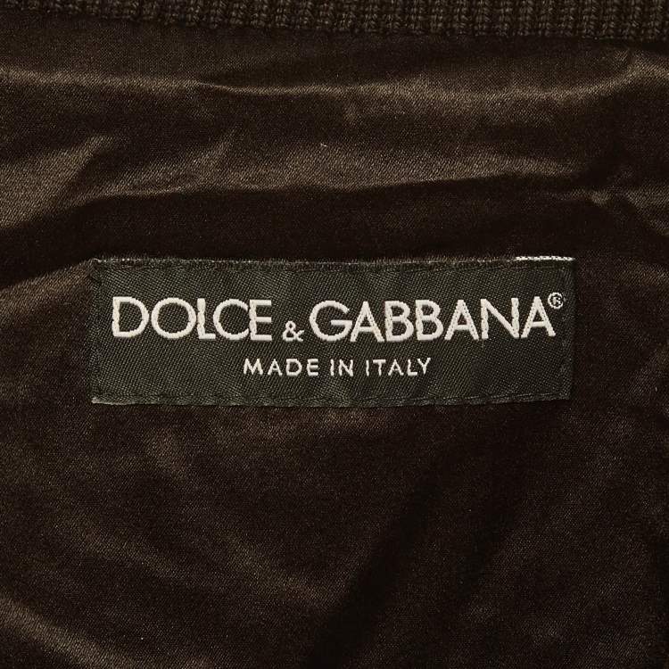 مملوكة مسبقًا Dolce & Gabbana Black Sequin Bomber Jacket M