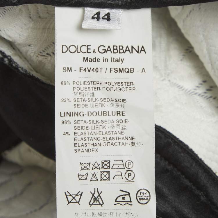 Pre Owned Dolce & Gabbana Black Key Printed jacquard Flared Mini Skirt M