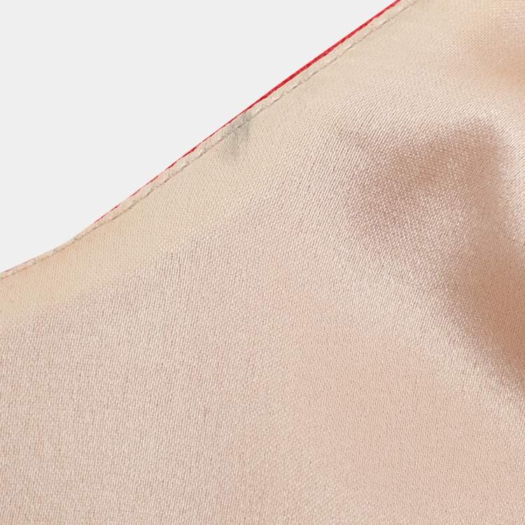 Pre Owned Dolce & Gabbana Red Wool Floral Applique Mini Dress S