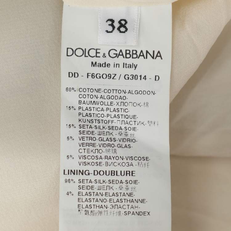 Pre Owned Dolce & Gabbana Multicolor Jacquard Embellished Dress S