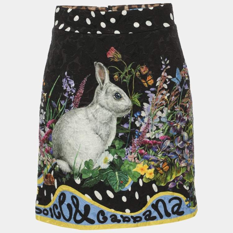 Pre Owned Dolce & Gabbana Multicolor Jacquard Mini Skirt S