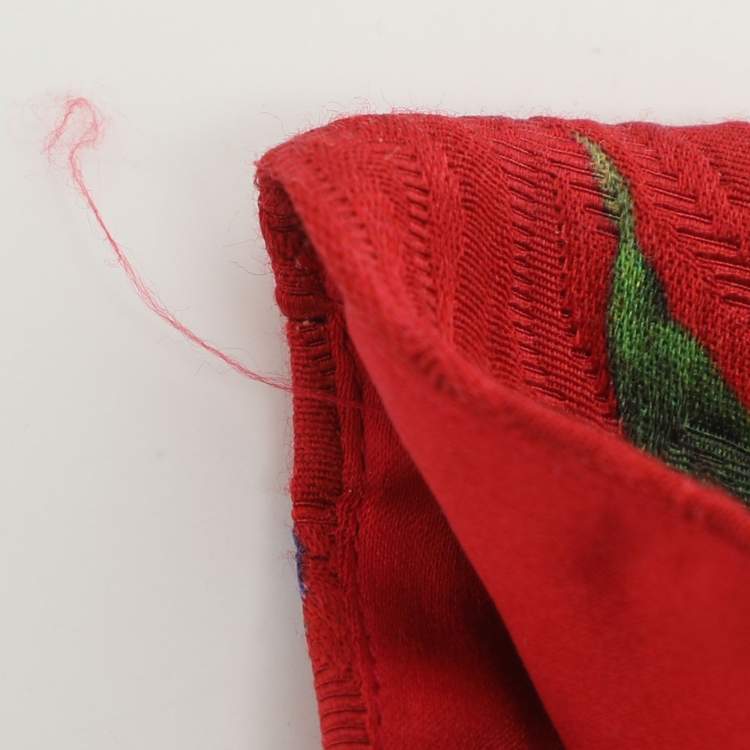 Pre Owned Dolce & Gabbana Red Printed Jacquard Dress S