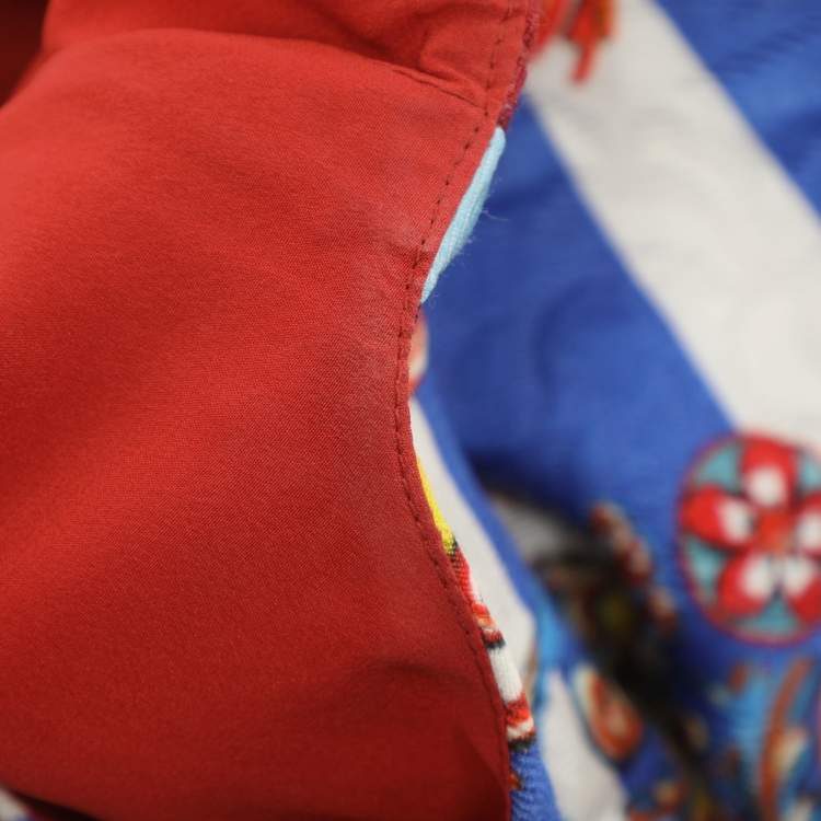 Pre Owned Dolce & Gabbana Multicolor Printed Jacquard Dress S