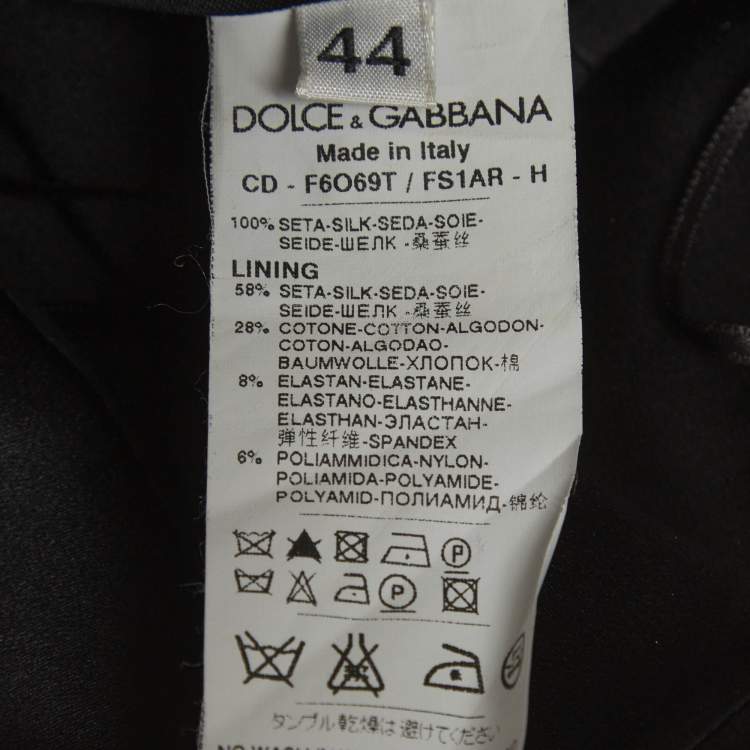 مملوكة مسبقًا Dolce & Gabbana Brown Leopard Print Silk Ruched Strapless Dress M