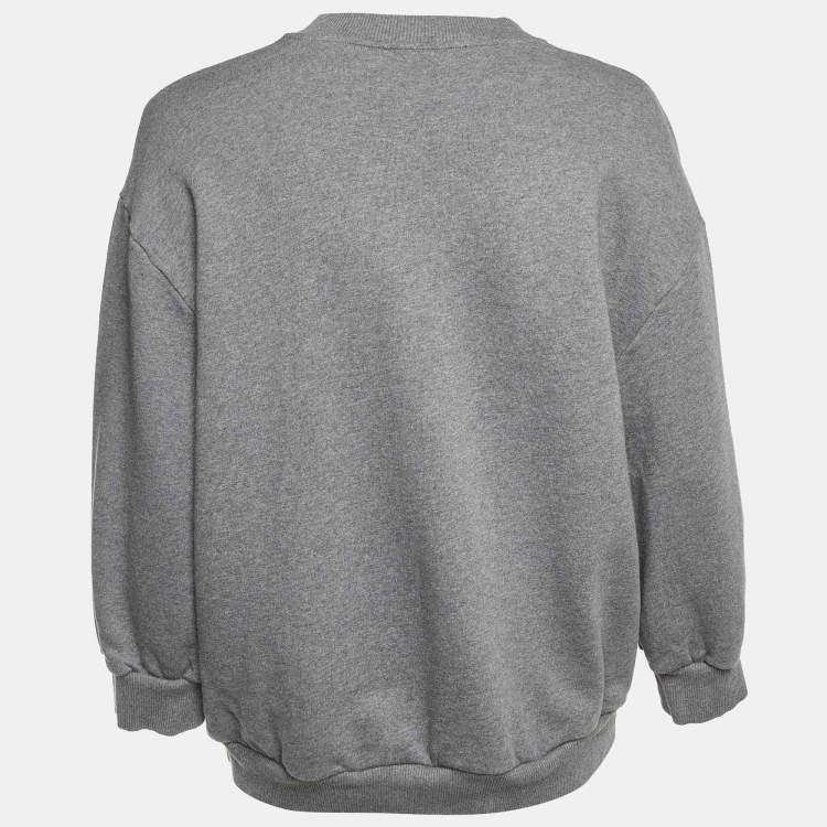 Pre Owned Dolce & Gabbana Grey DG Loves London Cotton Sweatshirt S