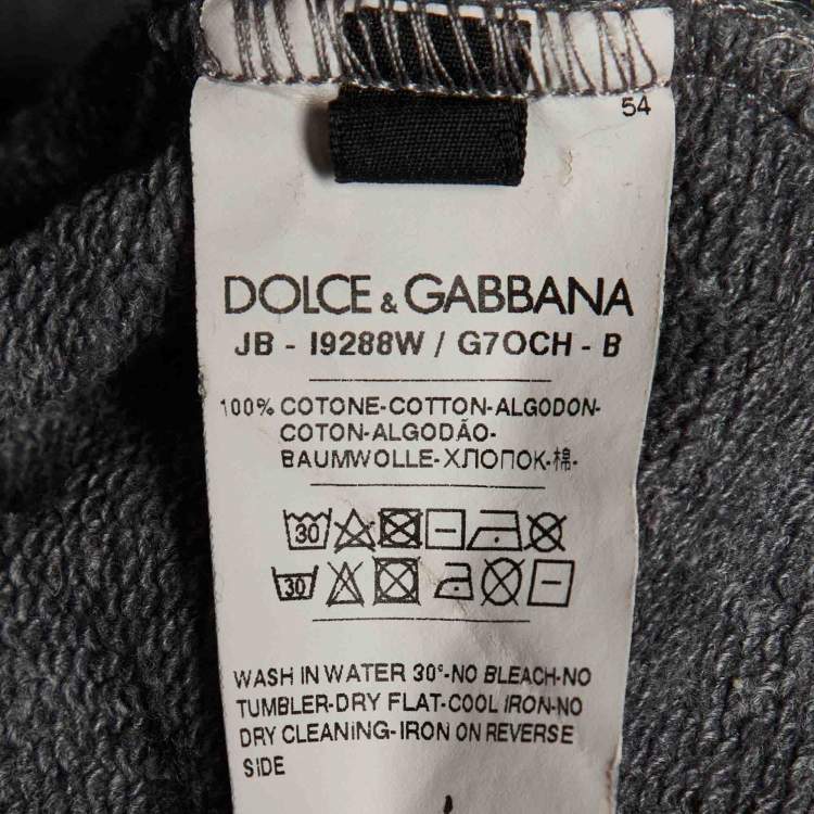 Pre Owned Dolce & Gabbana Grey DG Loves London Cotton Sweatshirt S