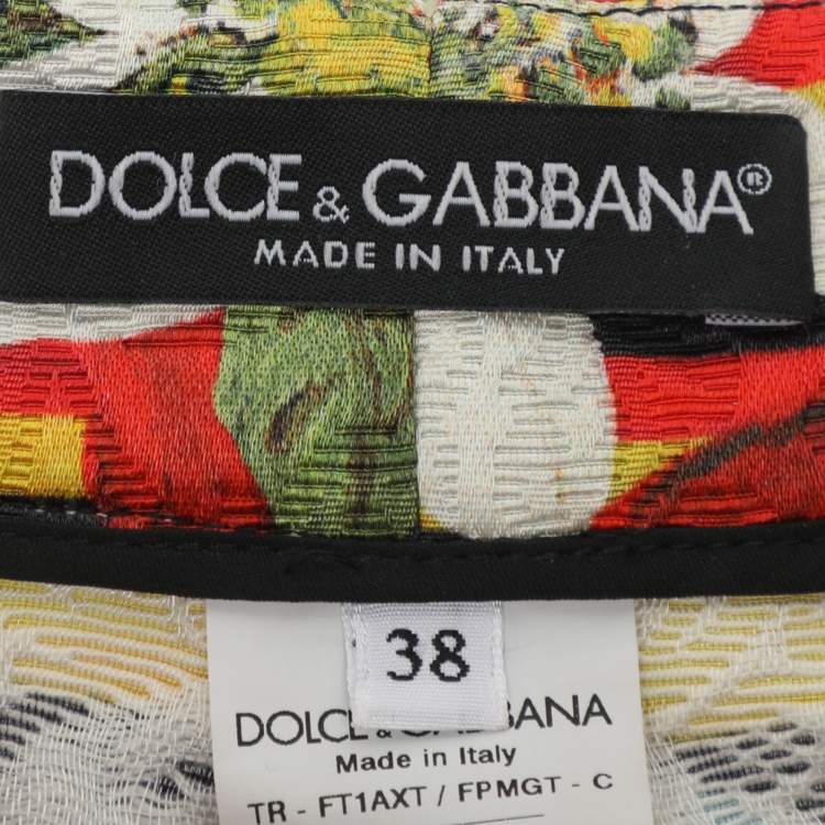 Pre Owned Dolce & Gabbana Multicolor Printed Jacquard Palazzo Pant S