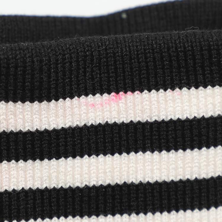 Pre Owned Dolce & Gabbana Black Jersey Floral Embroidered Bomber Jacket L