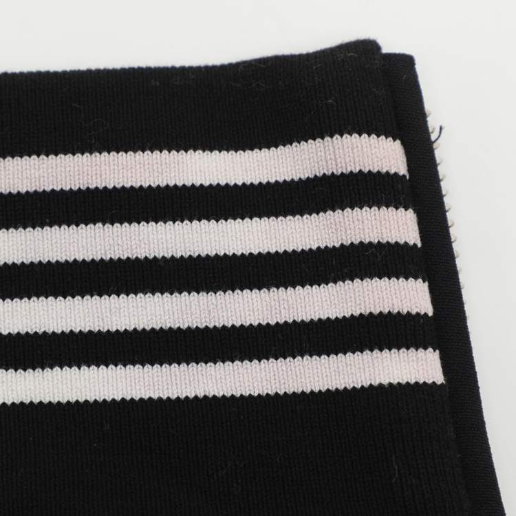 Pre Owned Dolce & Gabbana Black Jersey Floral Embroidered Bomber Jacket L