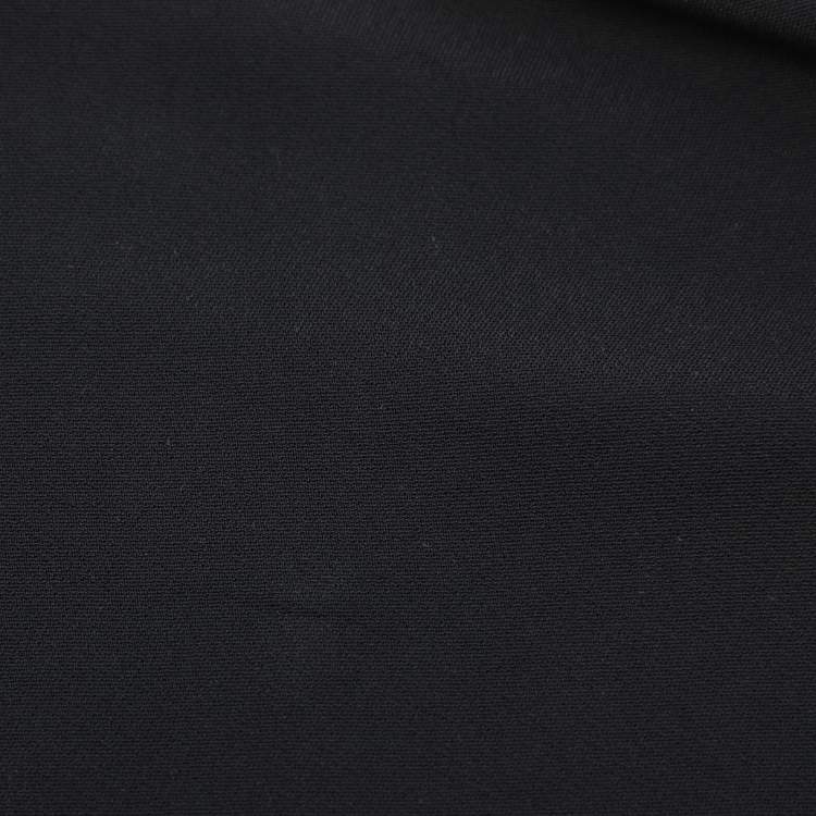 Pre Owned Dolce & Gabbana Black Jersey Floral Embroidered Bomber Jacket L