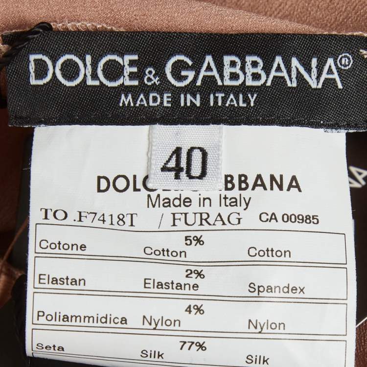 Pre Owned Dolce & Gabbana Beige Silk Lace Detail Camisole S