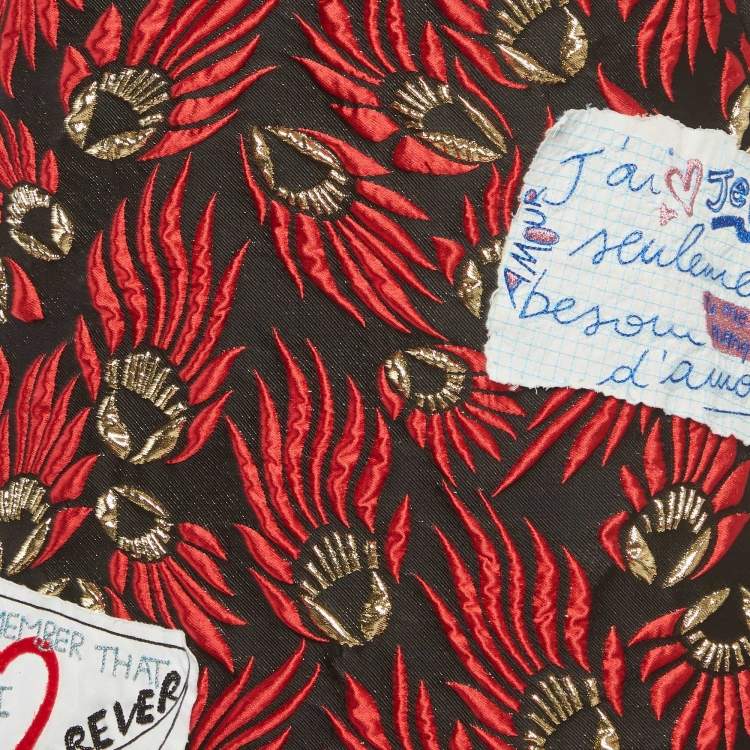 Pre Owned Dolce & Gabbana Black Jacquard Sleeveless Mini Dress L