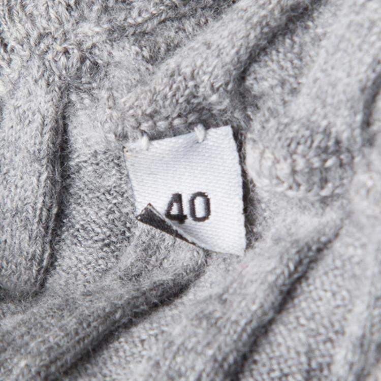 Pre Owned Dolce & Gabbana Grey Ribbed Sweater S