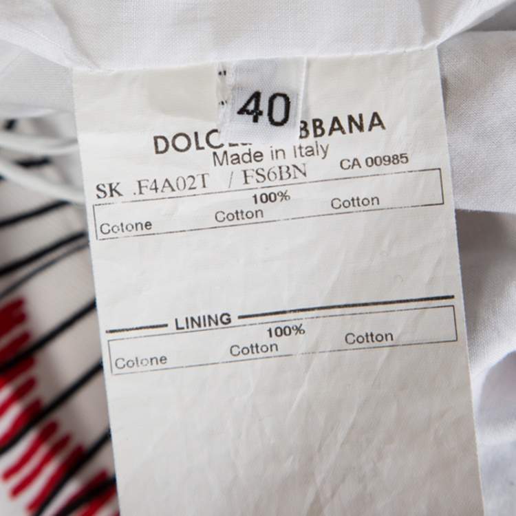 مملوكة مسبقًا Dolce & Gabbana Multicolor Floral Printed Cotton High Waist Skirt S