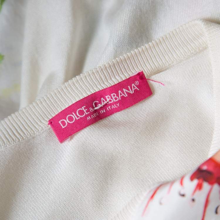 Pre Owned Dolce & Gabbana Multicolor Portofino Printed Silk Sweater S
