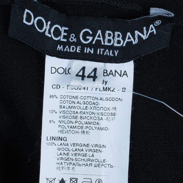 Pre Owned Dolce & Gabbana Black Lace Shift Dress M