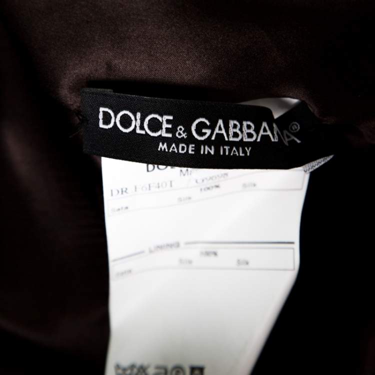 Pre Owned Dolce & Gabbana Multilcolor Abstract Printed Silk Sleeveless Dress S