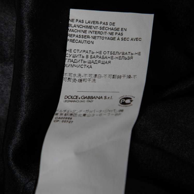 Pre Owned Dolce & Gabbana Black Textured Fringed Mini Skirt S