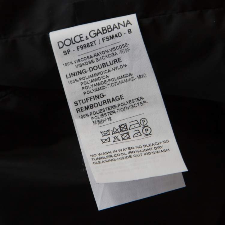 Pre Owned Dolce & Gabbana Pink Crepe Floral Print Oversized Bomber Jacket S