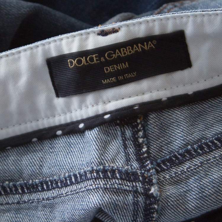 Pre Owned Dolce & Gabbana  Dark Blue Denim Fitted Jeans S
