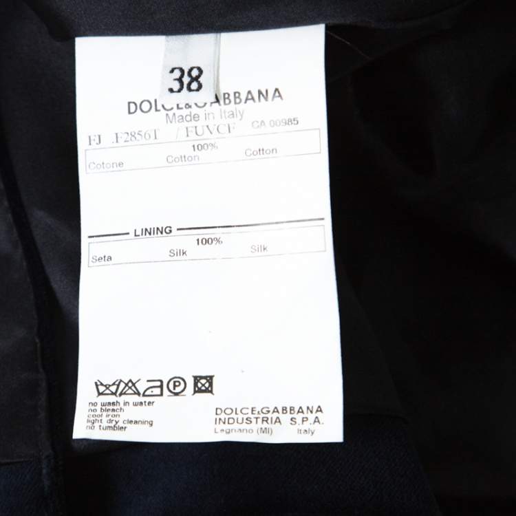 Pre Owned Dolce & Gabbana Navy Blue Velvet Notch Lapel Blazer S