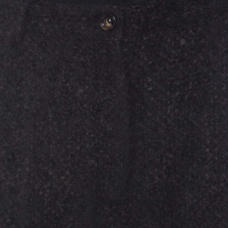 Pre Owned Dolce & Gabbana Brown Fuzzy Wool Blend Carrot Fit Trousers S