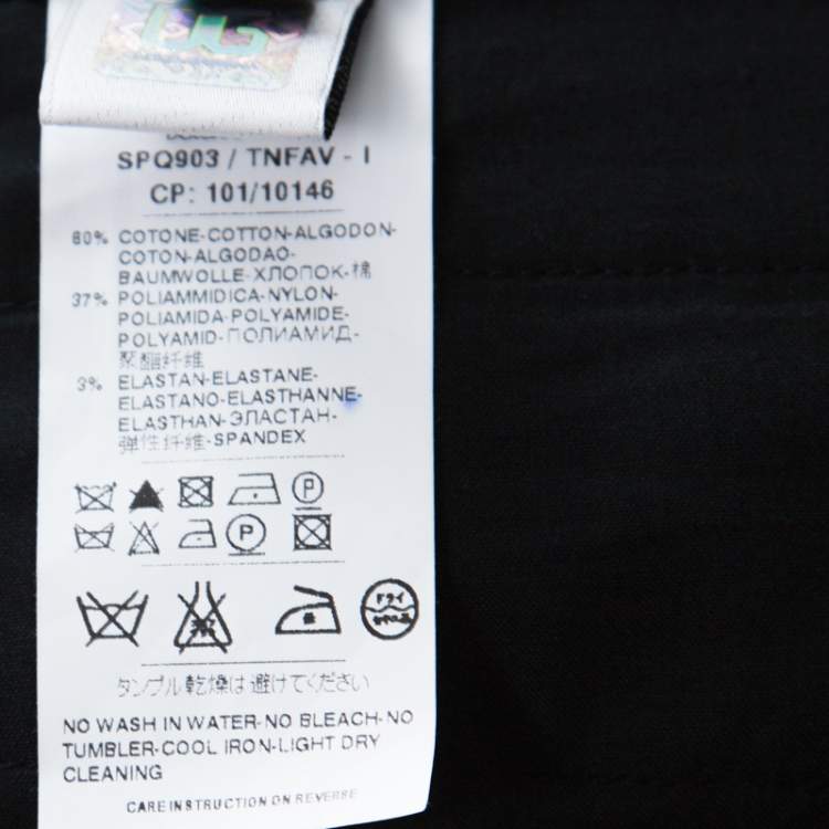 Pre Owned Dolce & Gabbana Black Cotton Blend Ankle Zipper Detail Trousers M