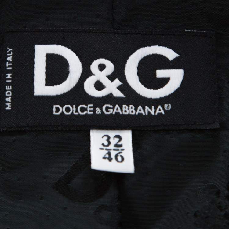 مملوكة مسبقًا D&G Vintage Maroon Velvet Cropped Classic Tailored Blazer L 