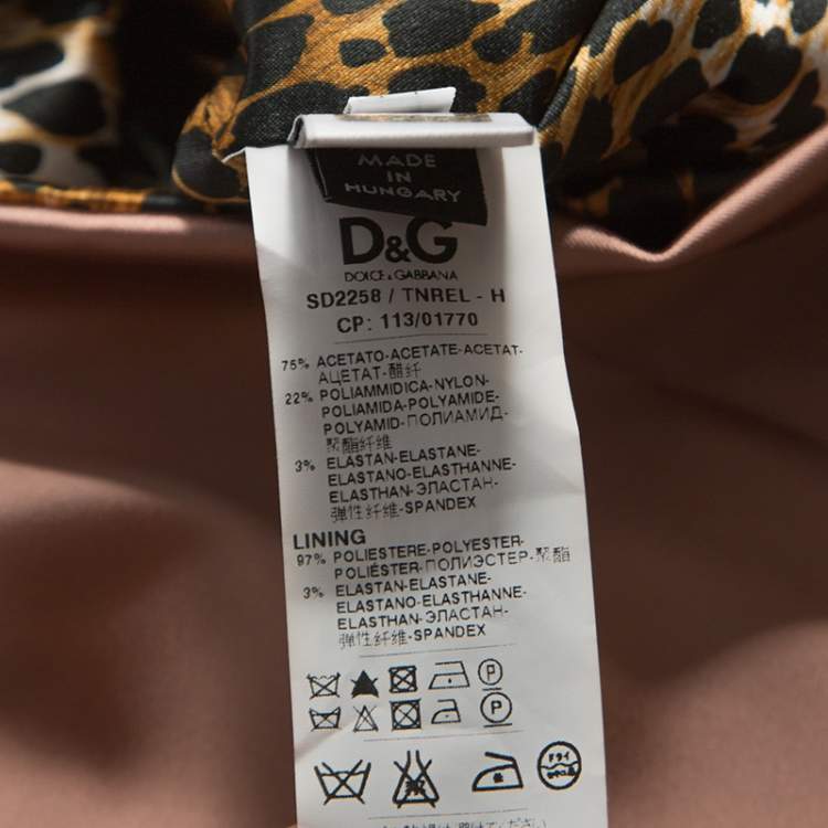 Pre Owned Dolce & Gabbana Rose Pink Satin Sleeveless Sheath Dress M