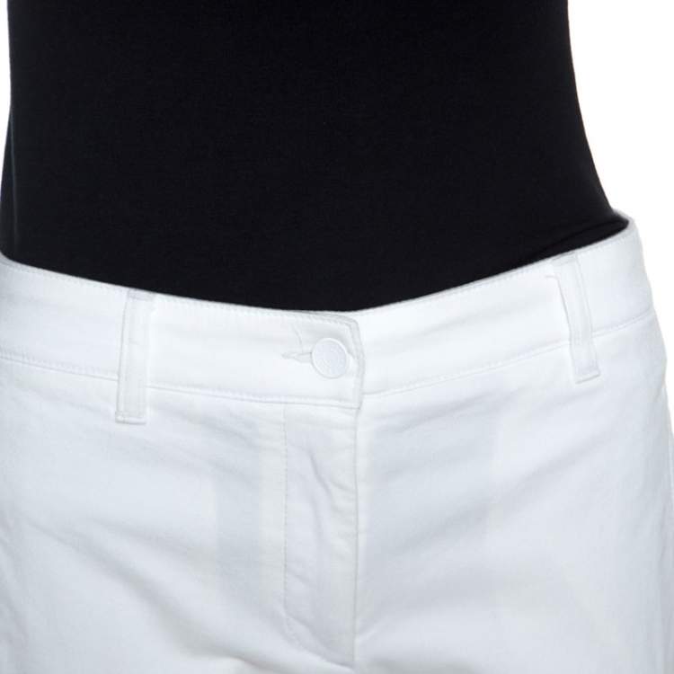 Pre Owned Dolce & Gabbana White Cotton Denim Jeans M
