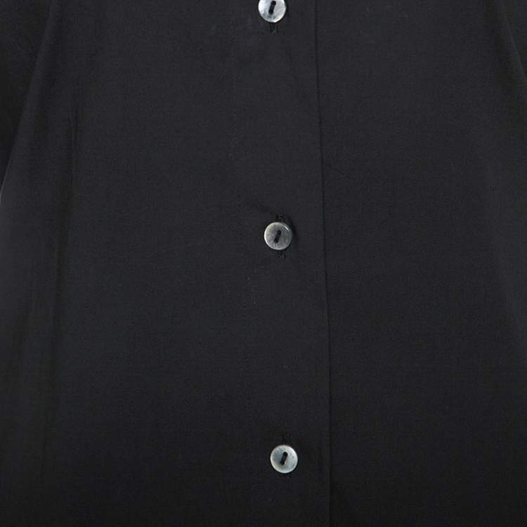 Pre Owned Dolce & Gabbana Black Stretch Cotton Button Front Tailored Shirt S