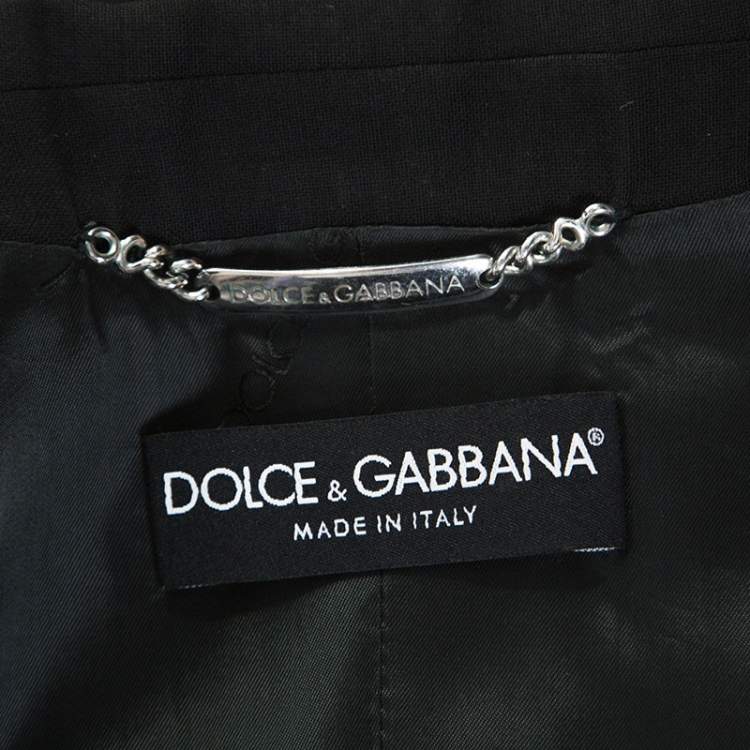 Pre Owned Dolce & Gabbana Black Wool Blazer S
