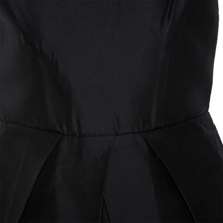 Pre Owned Dolce & Gabbana Black Taffeta Sleeveless Short Dress S