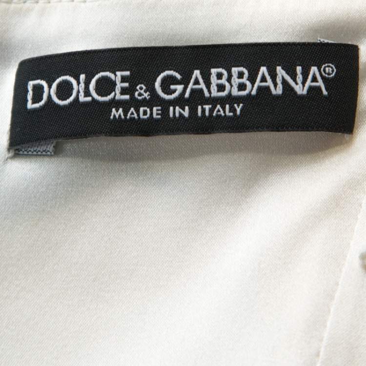 Pre Owned Dolce & Gabbana Lemon Print Sleeveless Midi Sheath Dress S