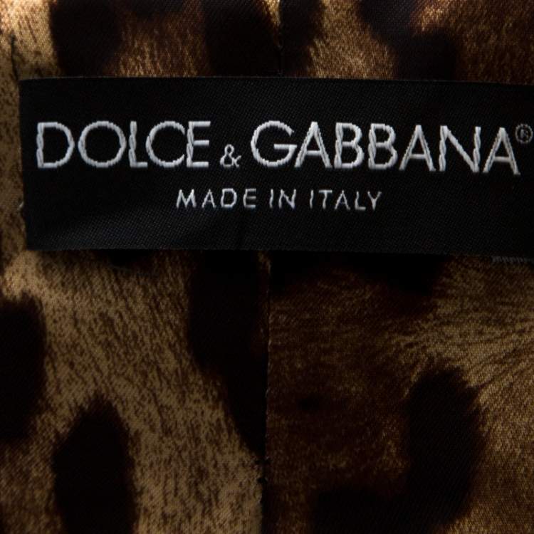 Pre Owned Dolce & Gabbana Black Pinstripe Cotton Single Buttoned Blazer M