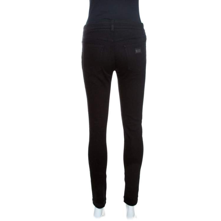 Pre Owned Dolce & Gabbana Black Denim Pretty Skinny Jeans S