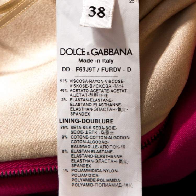 مملوكة مسبقًا Dolce & Gabbana Pink Crepe Sleeveless Flounce Dress S