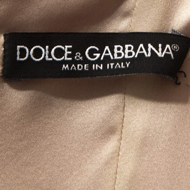 مملوكة مسبقًا Dolce & Gabbana Pink Crepe Sleeveless Flounce Dress S