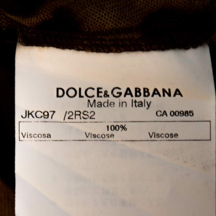 Pre Owned Dolce & Gabbana Animal Print Knit Wrap Cardigan M