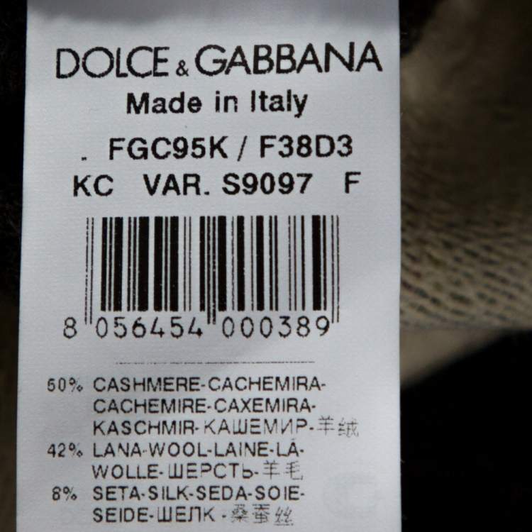 Pre Owned Dolce & Gabbana Grey Floral Jacquard Panelled Wool Cardigan S