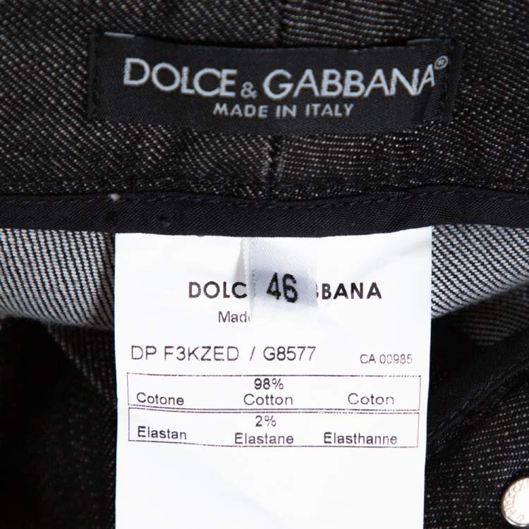 مملوكة مسبقًا Dolce & Gabbana Black Denim Flared Leg Jeans L